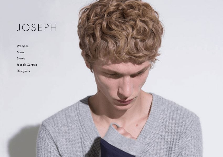 Male fashion model for Joseph Fashion