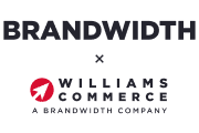 Brandwidth and Williams Commerce logo on white background with text a Brandwidth Company