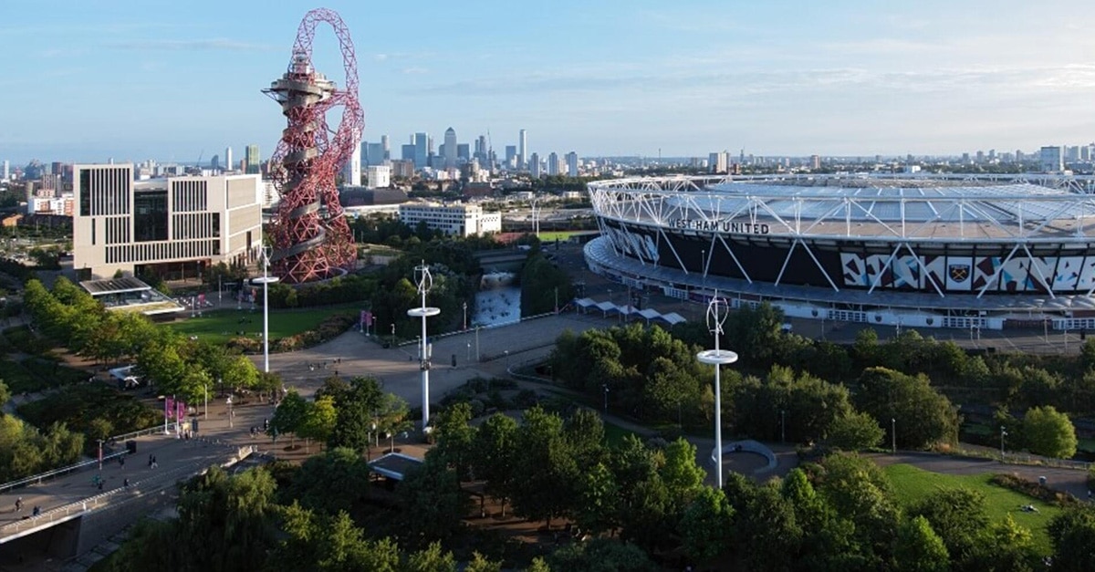 full arial view of park