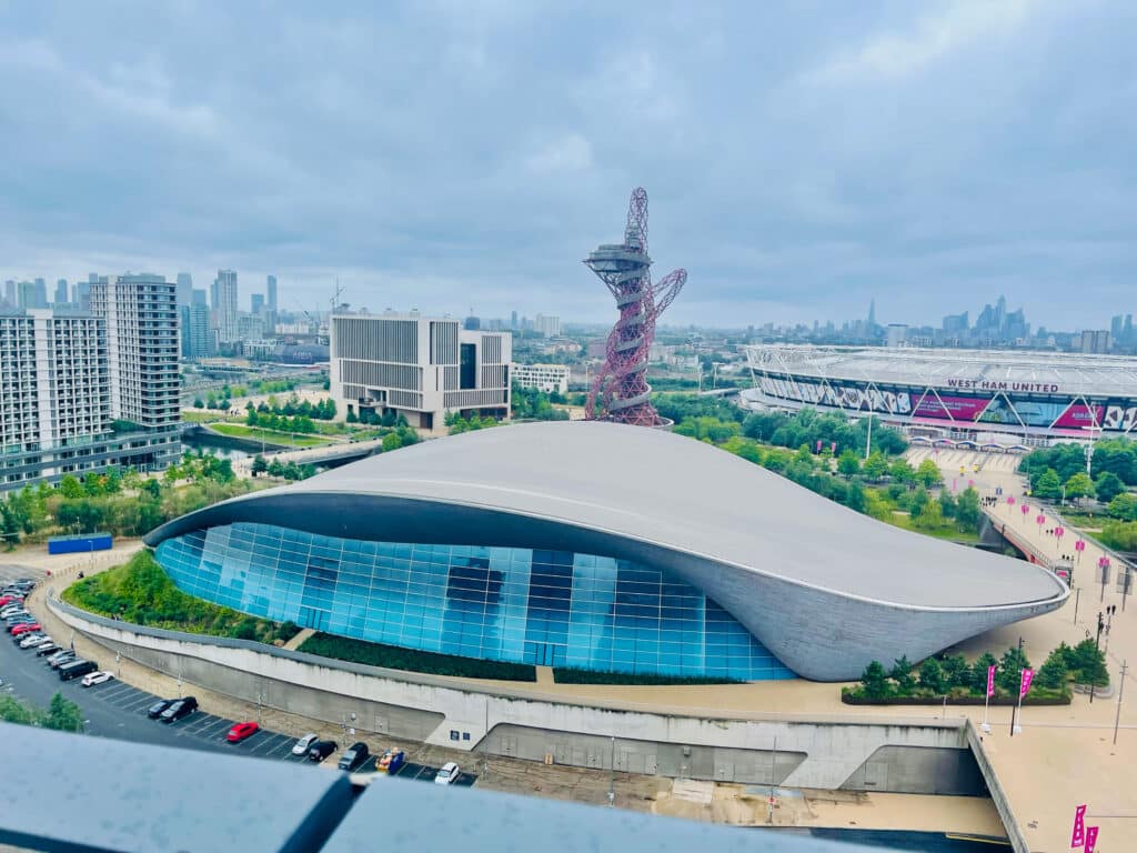 arial view of queen elizabeth olympic park