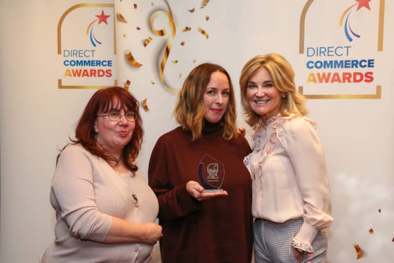 Tanya Peasgood, Kathryn Fletcher and Anthea Turner at the Direct Commerce Awards